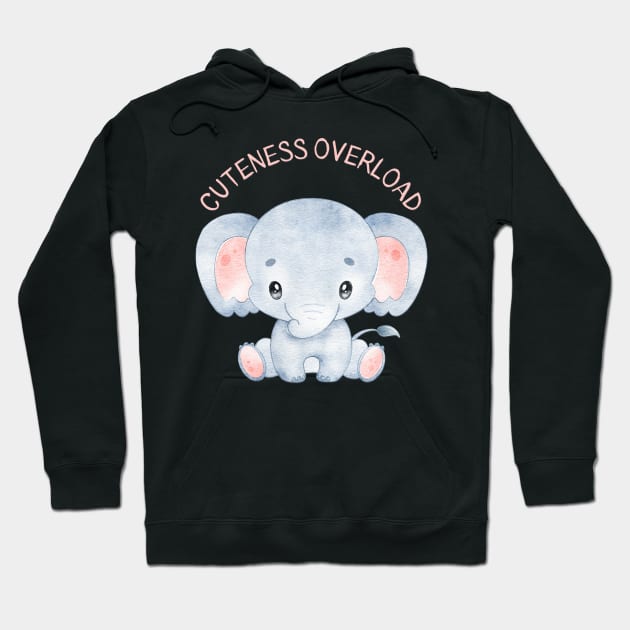 Cuteness overload cutest baby elephant for kids and babies Hoodie by BoogieCreates